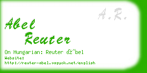 abel reuter business card